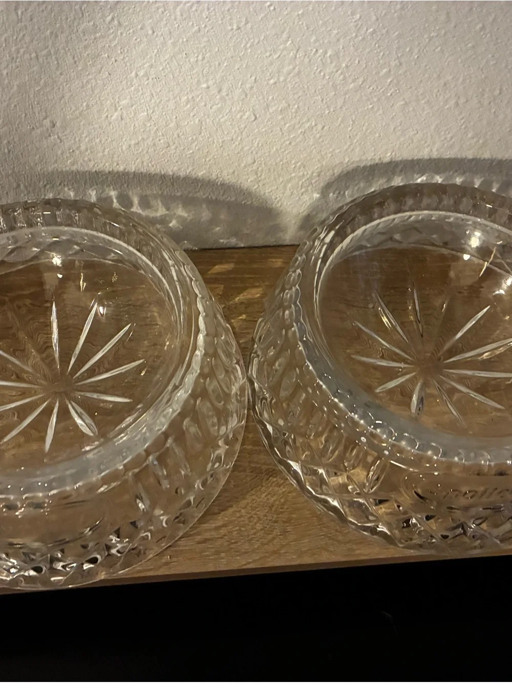 Godinger “Spoiled” Cut Crystal Pet Bowls Set of 2 Cat Dog